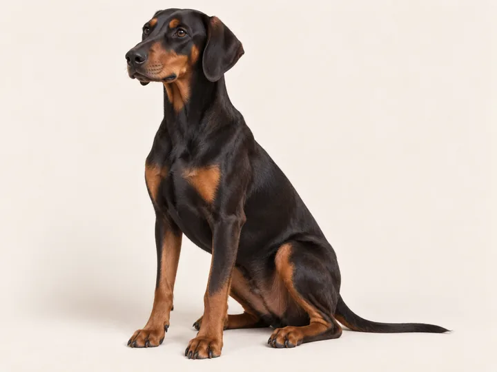 Illustration of a Dobermann