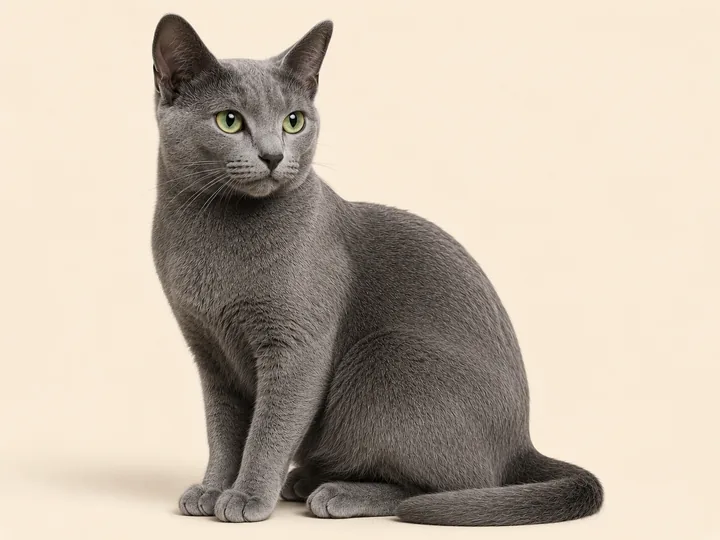 Illustration of a Russian Blue