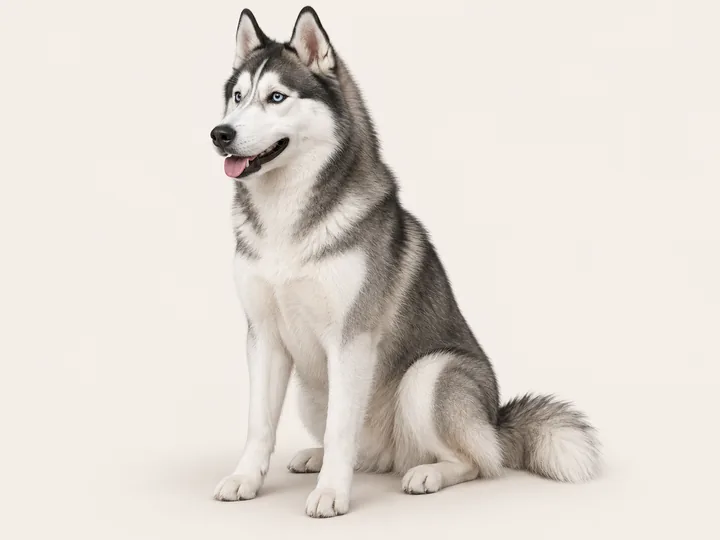 Illustration of a Siberian Husky