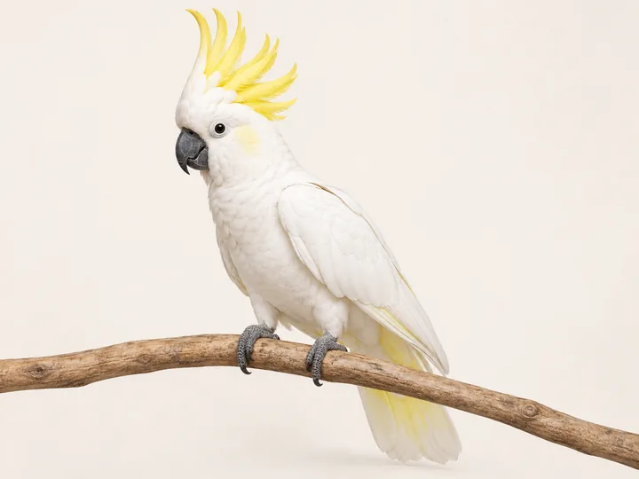 Illustration of a Sulphur-crested Cockatoo